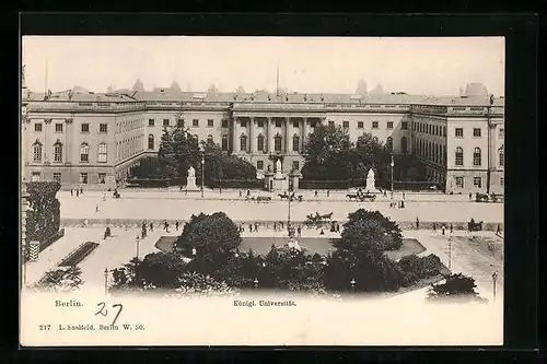 AK Berlin, Platzansicht vor der Königlichen Universität