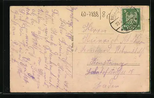 AK Rheinfelden, Partie am Rhein mit Inseli