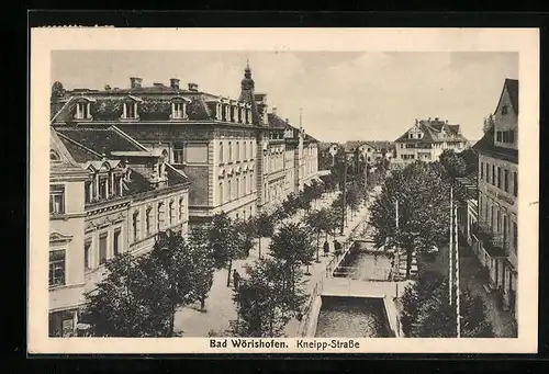 AK Bad Wörishofen, Blicik in die Kneipp-Strasse