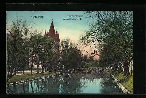 AK Augsburg, Parkanlagen am Fünfgratturm