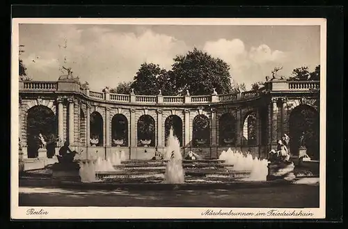 AK Berlin, Märchenbrunnen im Friedrichshain