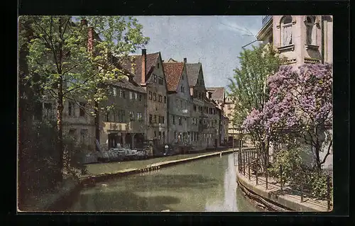 AK Ulm a. D., Partie an der Blau