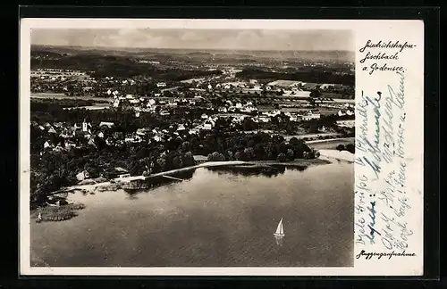 AK Friedrichshafen-Fischbach a. Bodensee, Gesamtansicht, Fliegeraufnahme