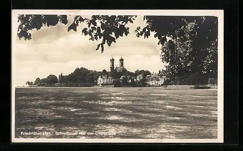 AK Friedrichshafen, Schlossblick von der Uferstrasse