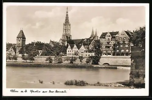 AK Ulm a. D., Flusspartie der Ortschaft