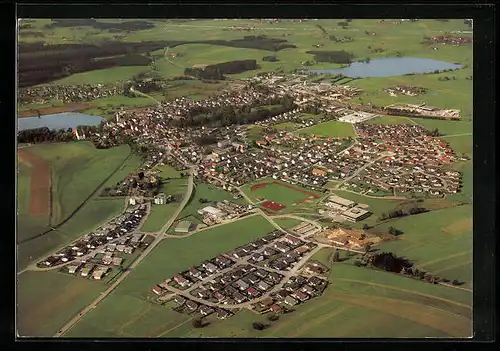 AK Kisslegg /Allgäu, Gesamtansicht vom Flugzeug aus