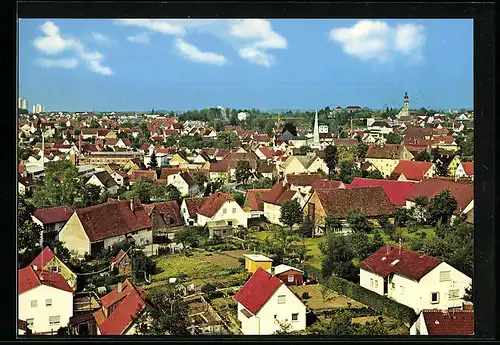 AK Laupheim, Teilansicht aus der Vogelschau