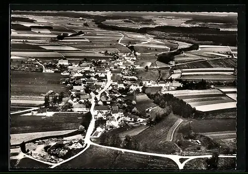 AK Laubach /Krs. Biberach, Gesamtansicht vom Flugzeug aus