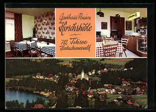 AK Titisee /Hochschwarz., Gasthaus-Pension Hirschstüble, Bes. Fam. Gerhard Winterhalder, Ortsansicht