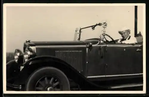 Foto-AK Horch, Auto und Fahrer