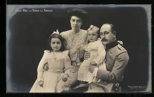AK Prinz Max von Baden mit Familie