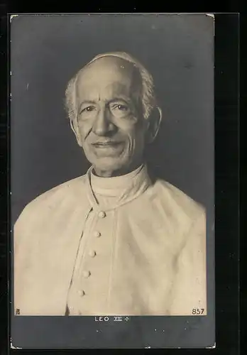 AK Lä#chelnder Papst Leo XIII., Portrait