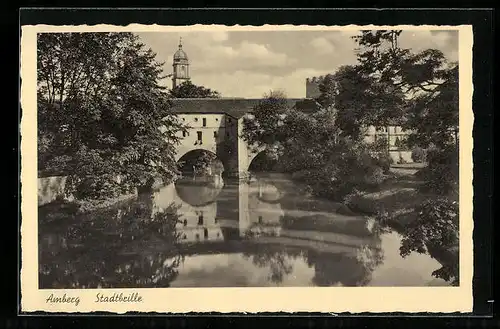 AK Amberg, Stadtbrille, Brücke