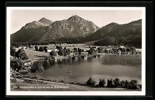 AK Fischhausen a. Schliersee, Ortsansicht mit Brecherspitz