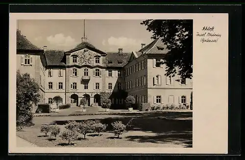 AK Insel Mainau /Bodensee, Blick auf Schloss