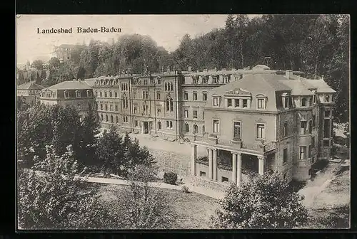 AK Baden-Baden, Blick auf Landesbad