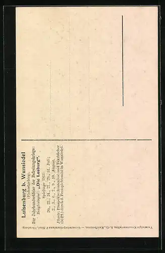 AK Luisenburg i. Fichtelgeb., Bergfestspiel Die Losburg, Tannhäuser