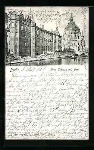 AK Berlin, Altes Schloss mit Dom