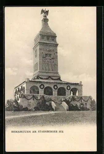 AK Assenhausen / Starnberger See, Bismarckturm