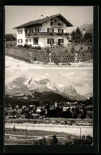AK Krün, Gasthaus Haus Hochland, Gesamtansicht