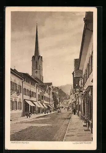 AK Partenkirchen, Blick in die Ludwigstrasse