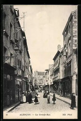 AK Alencon, La Grande-Rue