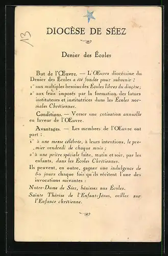 AK Séez, Son Excellence Monseigneur Pasquet, Éveque de Séez