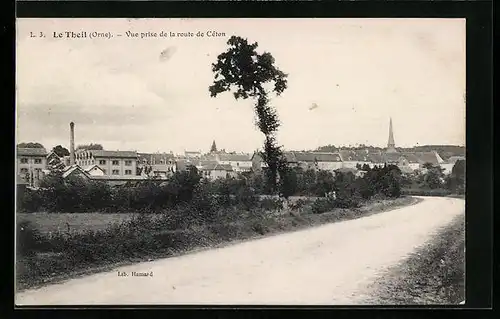 AK Le Theil, Vue prise de la route de Céton