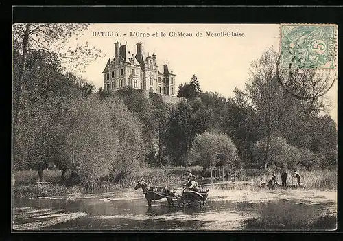 AK Batilly, l`Orne et le Chateau de Mesnil-Glaise