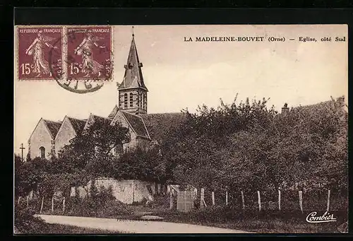 AK La Madeleine-Bouvet, Eglise, coté Sud