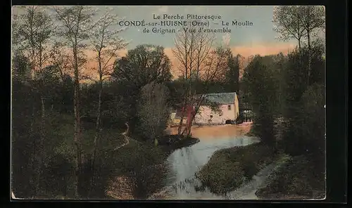 AK Condé-sur-Huisne, le Moulin de Grignan, Vue d`ensemble