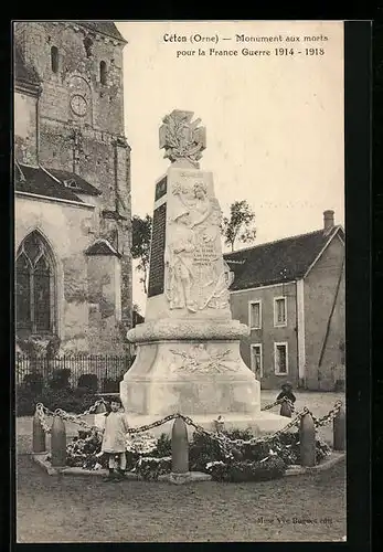 AK Céton, Monument aux morts pour le France Guerre 1914-18