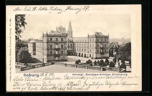 AK Coburg, Herzogl. Residenz-Schloss Ehrenburg