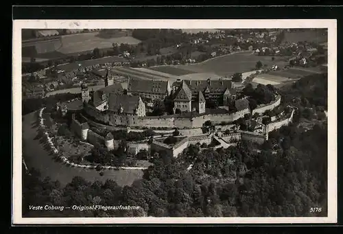 AK Coburg, Veste Coburg, Fliegeraufnahme