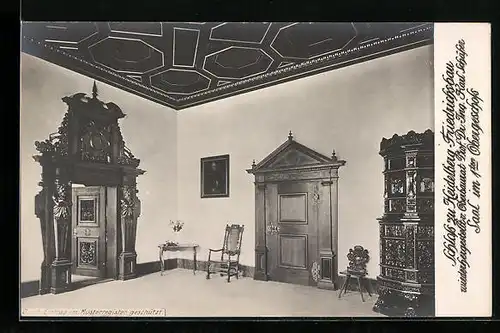 AK Heidelberg, Heidelberger Schloss, Saal im Friedrichsbau, 1. Obergeschoss