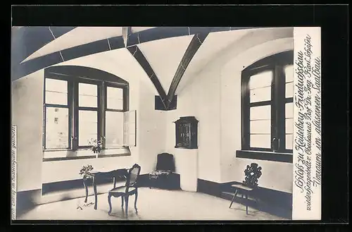 AK Heidelberg, Heidelberger Schloss, Friedrichsbau, Vorraum im gläsernen Saalbau