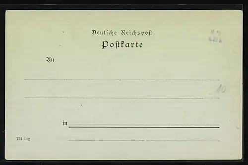 Mondschein-AK Blick auf die Drachenburg