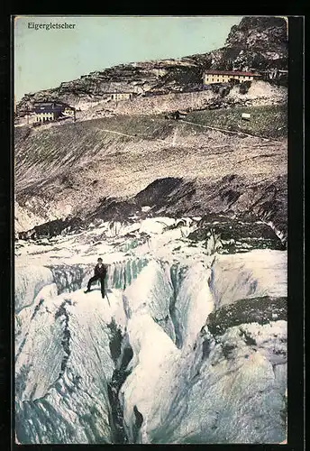 AK Blick auf Eigergletscher