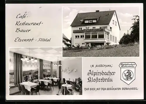 AK Reichenbach-Etzenrot, Café-Restaurant Bauer