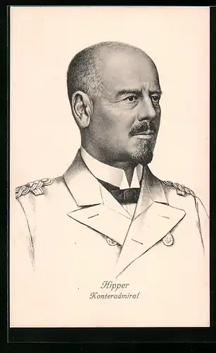 AK Portrait Konteradmiral Hipper in Uniform