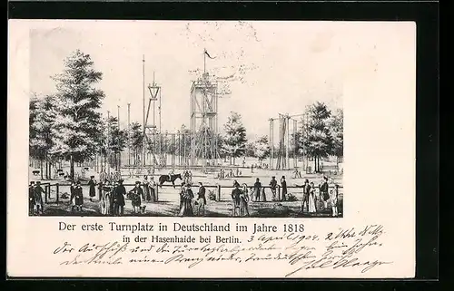 AK Berlin, Turnplatz Hasenheide von 1818