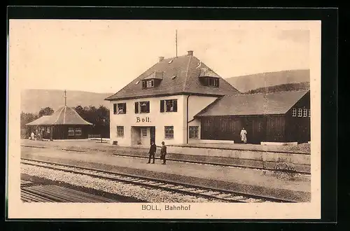 AK Boll, am Bahnhof