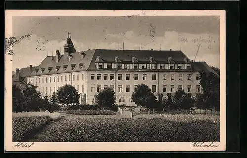 AK Altdorf, Wichernhaus mit Feldern