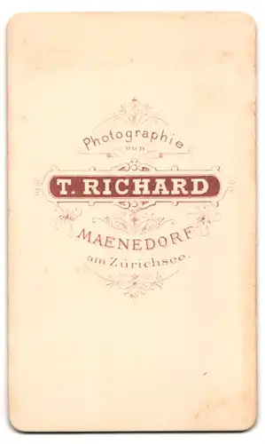 Fotografie T. Richard, Maenedorf, Älterer Herr mit Rauschebart im Anzug