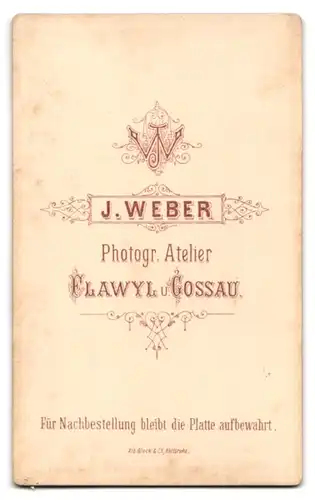 Fotografie J. Weber, Flawyl, Bürgerlicher Herr im Anzug mit Bart