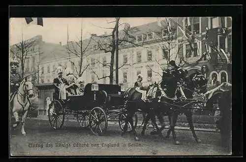 AK Berlin, Unter den Linden, Einzug des Königs Eduard von England