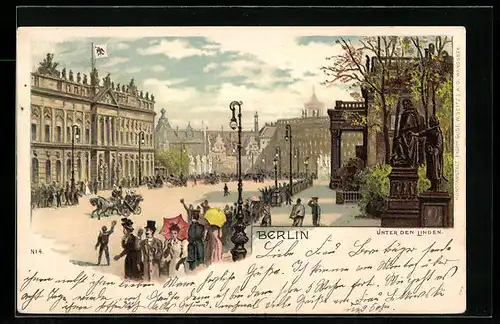 Lithographie Berlin, Unter den Linden
