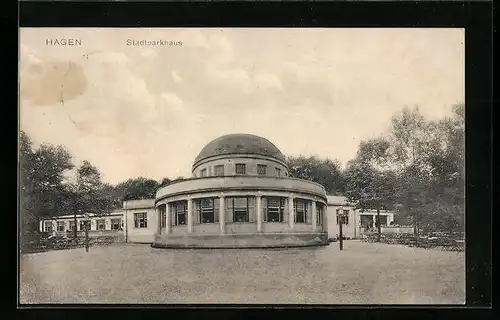 AK Hagen, Blick auf Stadtparkhaus