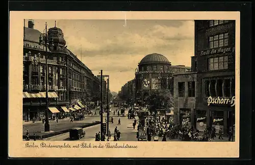 AK Berlin, Potsdamer Platz mit Blick in die Saarlandstrasse