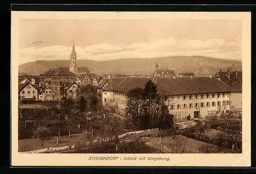 AK Schorndorf, Schloss mit Umgebung